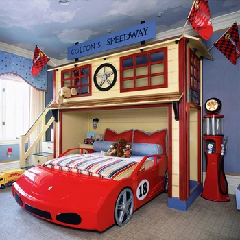 Творческая личность детская мебель на заказ тематическая двухъярусная кровать в отеле автомобильная кровать