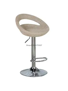 Современный минималистичный барный стол, барный стул, вращающийся стул, домашний стул с подъемной спинкой, ротанговый стул кассира на стойке регистрации, высокий табурет