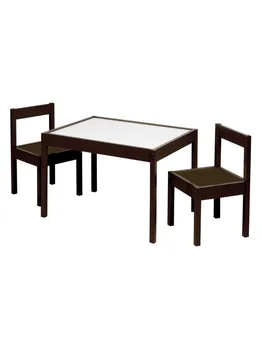Набор столов и стульев Your Zone из 3 предметов для сухой стирки и работы с деревом, серый, 25 