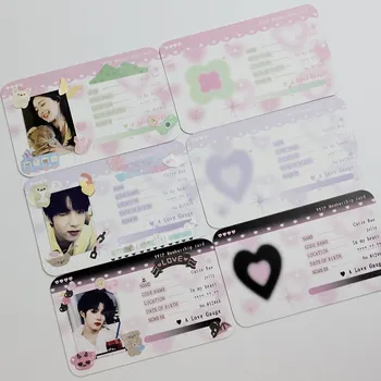 18 шт. /компл. Корейский Материал для Удостоверения Личности Бумага Канцелярские Принадлежности Липкие Заметки DIY Card Student Idol ID Card Memo Pad