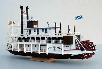 Весло для Западной реки Миссисипи США 1: 100, набор моделей пароходов ручной работы из бумаги, пазлы, игрушки ручной работы, сделай САМ