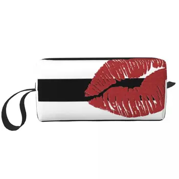 Блестящие Красные губы Портативные сумки Косметички Косметичка для путешествий кемпинга на свежем воздухе Сумка для туалетных принадлежностей и украшений