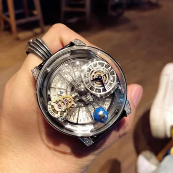 Celestial Tourbillon jacob All Star Часы с большой пластиной Водонепроницаемые мужские многофункциональные часы для отдыха, не вращающиеся