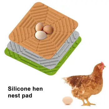 Мягкая подстилка для кур, многоразовая подстилка для цыплят, мягкая силиконовая подстилка для кладки яиц, которую можно стирать, подкладка для скворечника размером 12 x 12 дюймов