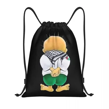 Сумки с завязками с национальным символом Палестины Хандала, мужские портативные спортивные рюкзаки для тренажерного зала, тренировочные рюкзаки с героями мультфильмов 