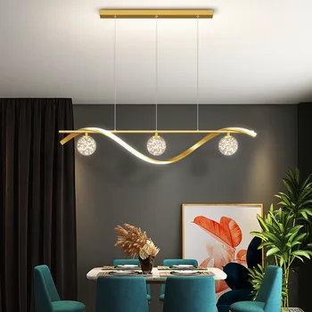 Современные светодиодные подвесные светильники со стеклянным шаром, минималистичный декор, Гостиная, столовая, Кухня, люстра, украшение дома, подвесной светильник