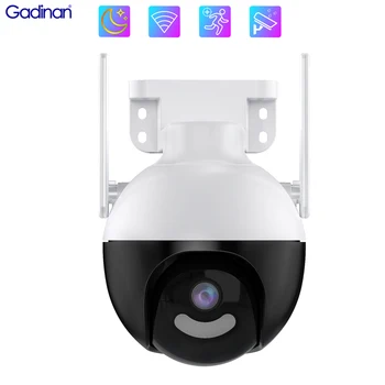 Gadinan 8MP/4MP WiFi PTZ IP-камера Наружная Цветная инфракрасная защита ночного видения Беспроводные камеры видеонаблюдения CCTV