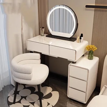 Современный передвижной туалетный столик с ящиками для макияжа, Органайзер для хранения косметики, туалетный столик Роскошной мебели Meuble Coiffeuse