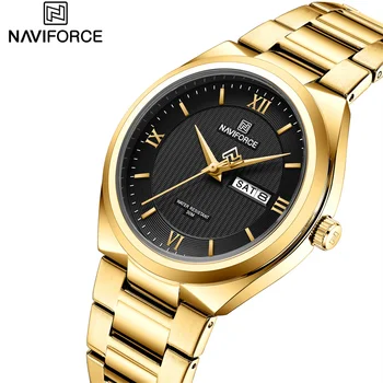 Лучший бренд NAVIFORCE Роскошные Деловые часы для мужчин, водонепроницаемые часы с датой, Спортивные Военные мужские кварцевые наручные часы Relogio Masculino