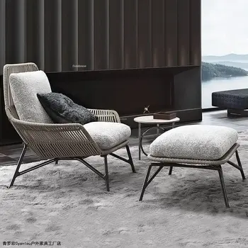 Дизайнерское кресло из ротанга, скандинавские пляжные стулья для отдыха, уличная мебель, креативный садовый диван, уличные стулья для патио