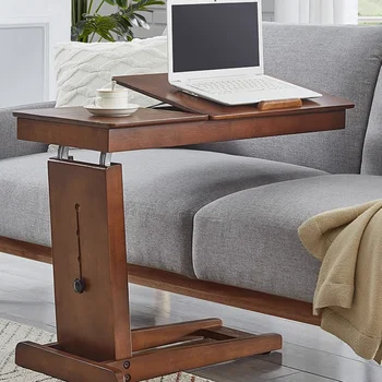 Прикроватный столик из массива дерева стол для ноутбука Удобный стол для кормления в спальне складной стол с мобильным подъемником ленивая кровать стол для пожилых людей