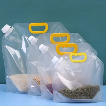 Герметичный пакет для хранения рисовых зерен, Влагостойкий, защищенный от насекомых, прозрачный утолщенный Портативный пищевой пакет