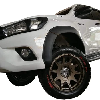 Расширитель крыла стандартного дизайна OEM для Hilux Revo 2015-2020, ABS, Черные комплекты колесных арок, Расширитель крыла автомобиля