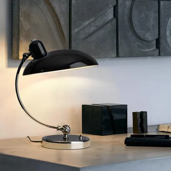Скандинавская прикроватная тумбочка Лампа Средневековая Датская лампа High Sense Спальня Простой рабочий стол Кабинет Bauhaus Простая светодиодная настольная лампа в стиле ретро