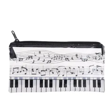 Музыкальная нота Клавиатура для фортепиано Пенал Пластиковая Прозрачная сумка для ручек Студенческий подарок Школьные Канцелярские принадлежности 