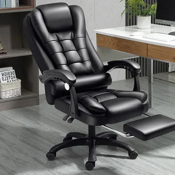 Офисные кресла с акцентом, кожаные кресла для чтения, Компьютерное массажное кресло, Поворотный обеденный стул, кабинет, Офисная мебель класса Люкс
