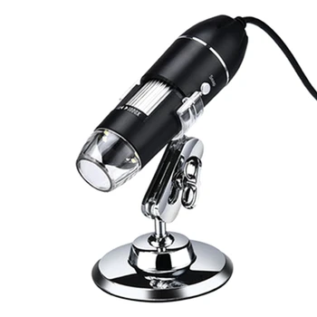 Цифровой микроскоп USB 3 В 1, эндоскопическая камера, регулируемое увеличение с кронштейном для ПК, 1600X