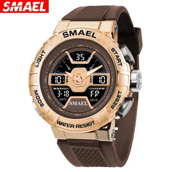 Популярные мужские часы Smael для отдыха и спорта, красивые многофункциональные электронные часы из сплава