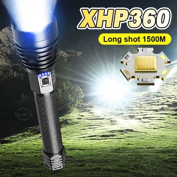 XHP360/50 Открытый Перезаряжаемый Светодиодный Фонарик WaterproofIP6 High Power handlamp5 Режимов Тактический Масштабируемый Фонарь Индукционный Фонарь