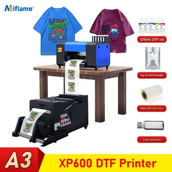 Принтер A3 DTF Pro XP600 Принтер трансферной пленки с порошковым шейкером Принтер для печати футболок A3 для текстильного принтера DTF