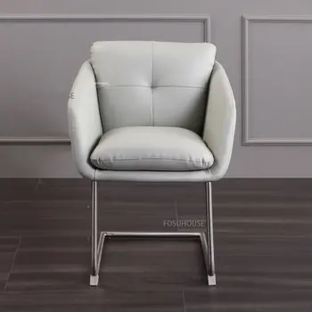 Простой компьютерный стул в скандинавском стиле, Минималистичный Домашний Офисный стул С удобной спинкой, кресло для спальни, кабинета, Офисная мебель