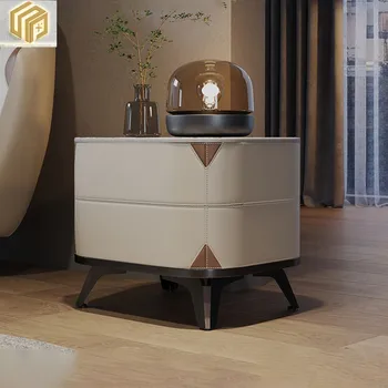 Прикроватный столик Rock Board Современная спальня Домашний прикроватный шкаф для хранения вещей Дизайнерский итальянский минималистичный и роскошный прикроватный столик
