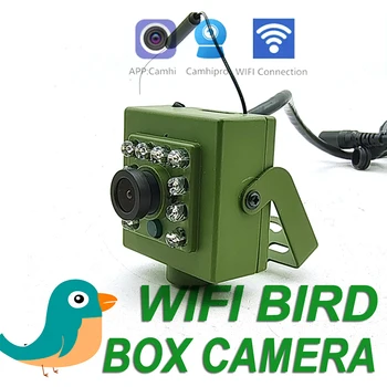 Camhi Green Wifi Bird Box Camera Kit RTMP Live Audio 1920P 1080P IR CUT Ночного Видения RTSP FTP Mini IP IPC Наблюдение за Птицами в Домашнем Гнезде