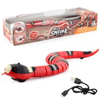 Электронная имитация ползающей змеи, игрушка с USB-зарядкой, качающийся хвост, имитация змеи для детей, подарки на День рождения, подарки на День защиты детей