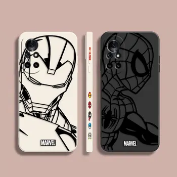 Чехол для телефона Huawei NOVA 7 6 5I 5 4 3 3I 2S 2 8 9 10 SE PRO PLUS 5G Чехол Funda Cqoue Shell Marvel's Человек-паук Железный Человек