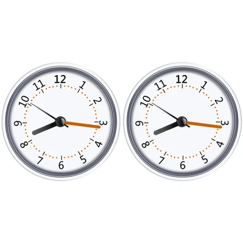 4X Мини-часы для душа Водонепроницаемые настенные часы IP24 на присоске Часы для ванной Комнаты с акриловым циферблатом