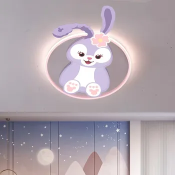 Kawaii rabbit led light потолочный мультфильм спальня гостиная Детская лампа потолочная Принцесса комната для девочек потолочный светильник art decor
